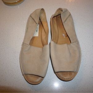 Coach Lydia Beige Leather Slip-On Shoes